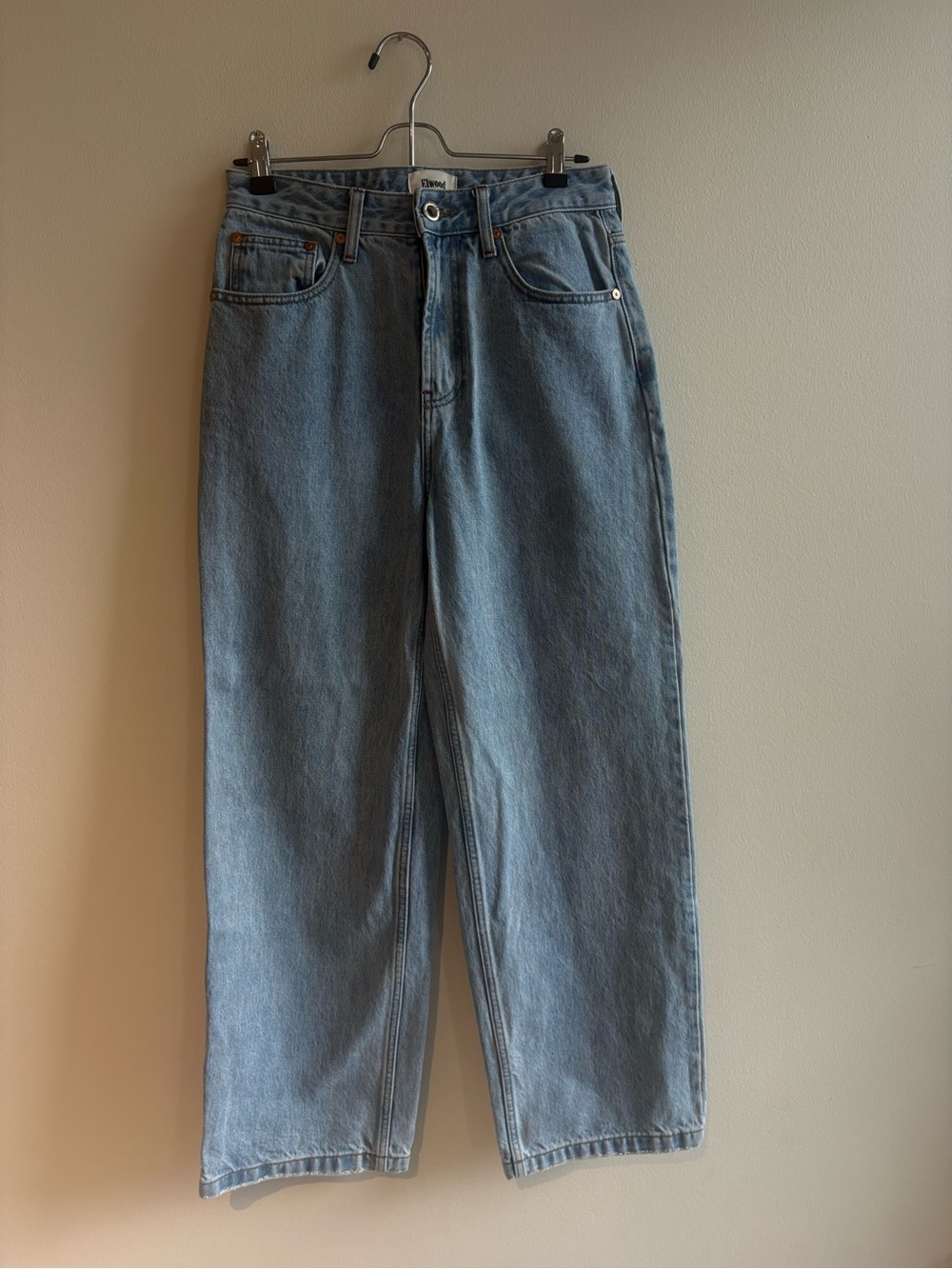 Elwood Light Blue Women’s High Rise Straight-Leg Jeans - Worn once!